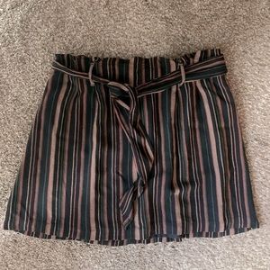 American Eagle Multicolor Paper Bag Mini Skirt